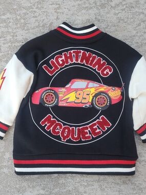 Disney Pixar Cars Lightning McQueen Toddler Racer Bomber Jacket, Sz 18M